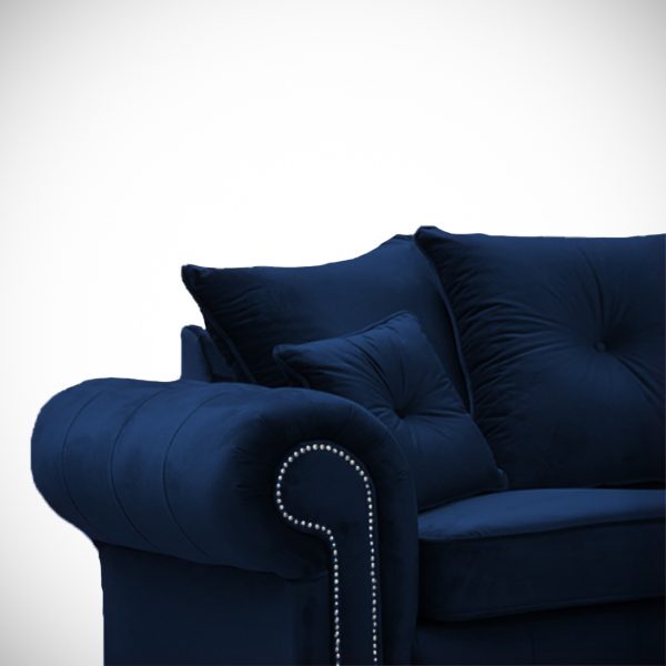 ASHWIN PLUSH VELVET CORNER SOFA - Style HeavenASHWIN PLUSH VELVET CORNER SOFAsofasStyle HeavenStyle HeavenASHCORNERBLUE5061028323187