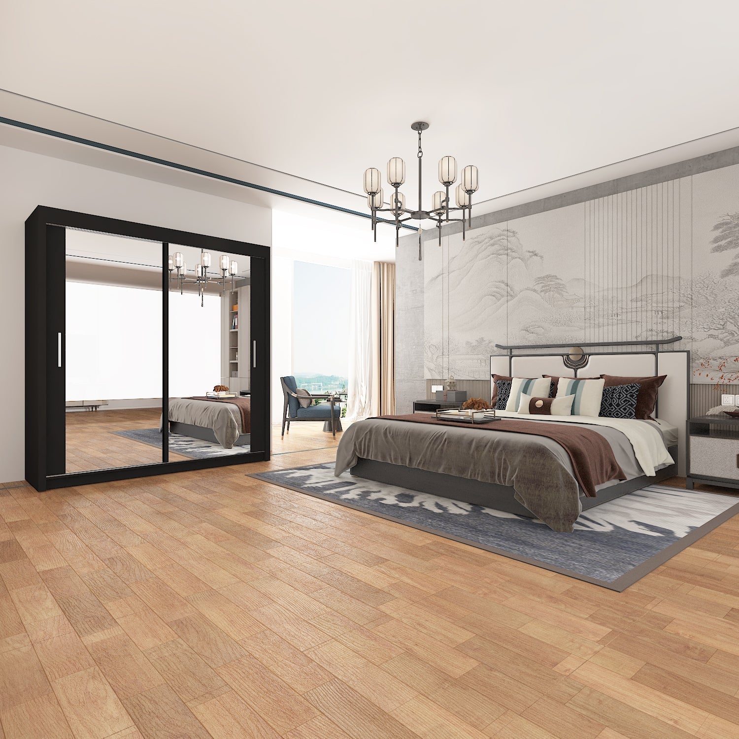 CHICAGO 2&3 Sliding Doors WARDROBE in Matt Finish 7 Sizes & 4 Colours - Style HeavenCHICAGO 2&3 Sliding Doors WARDROBE in Matt Finish 7 Sizes & 4 ColoursWARDROBESStyle HeavenStyle HeavenCHICAGO90B506102832138190cm