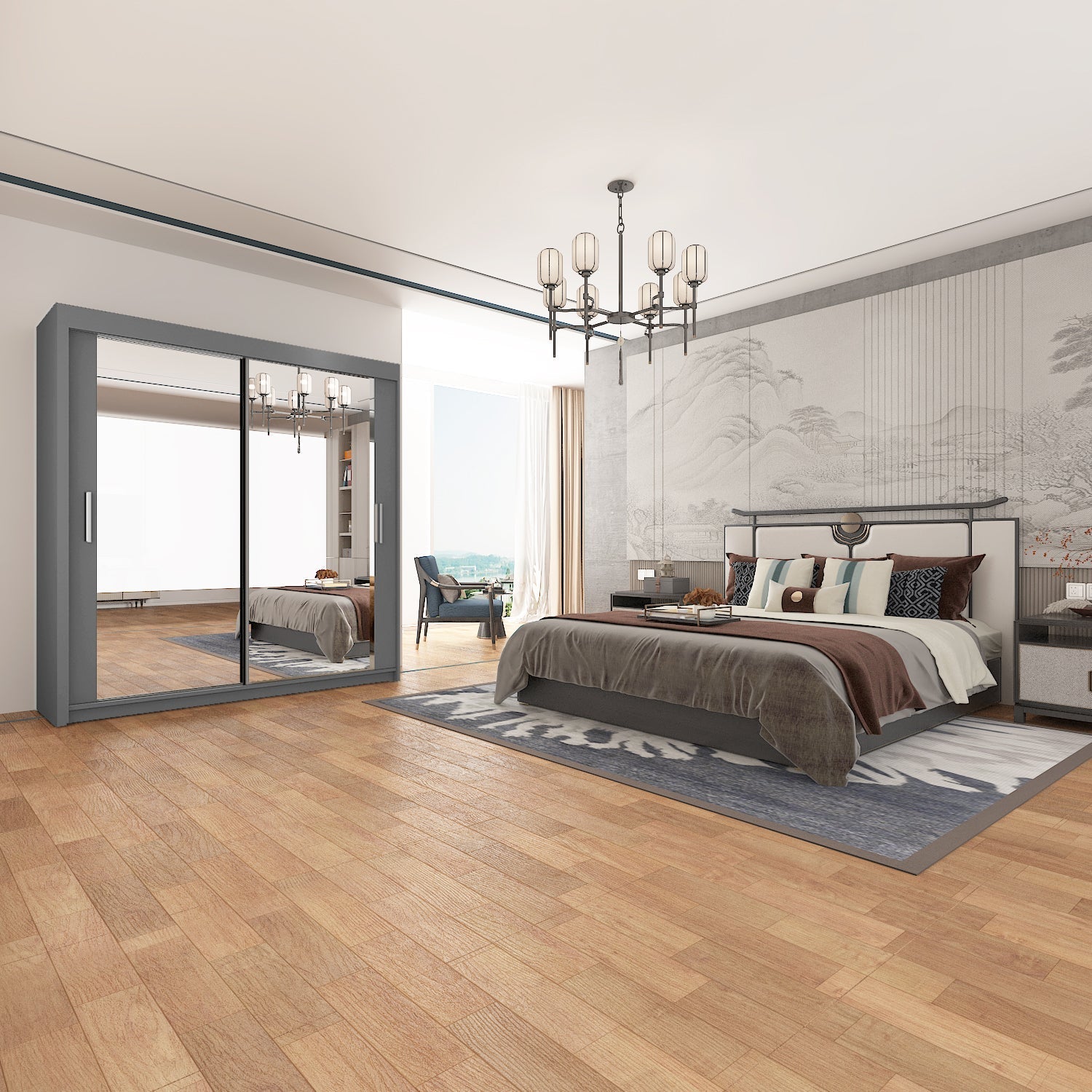 CHICAGO 2&3 Sliding Doors WARDROBE in Matt Finish 7 Sizes & 4 Colours - Style HeavenCHICAGO 2&3 Sliding Doors WARDROBE in Matt Finish 7 Sizes & 4 ColoursWARDROBESStyle HeavenStyle HeavenCHICAGO90G506102832139890cm
