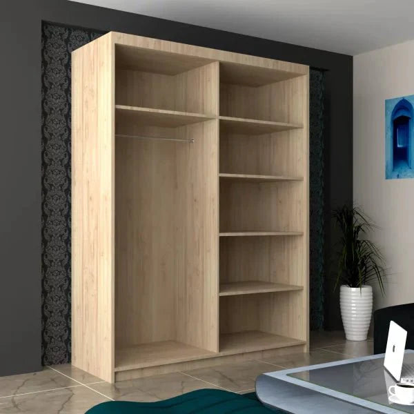 INFINITY High Gloss Sliding Doors WARDROBE in 3 Sizes & 4 Colours - Style HeavenINFINITY High Gloss Sliding Doors WARDROBE in 3 Sizes & 4 ColoursWARDROBESStyle HeavenStyle Heaveninfinity150OAK5061028322869Oak