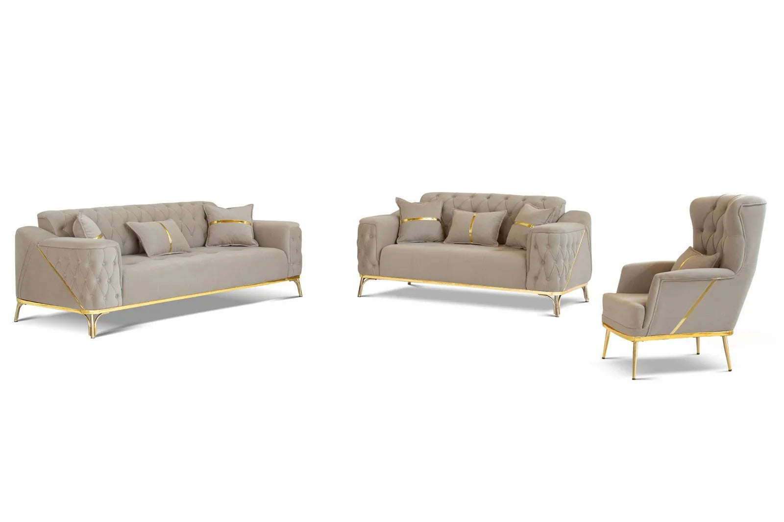 JASMINE SOFA BED VELVET - Style HeavenJASMINE SOFA BED VELVETsofa BedsStyle HeavenStyle HeavenJAS - 3+2+1 - BL50610283235073+2+1 Seater