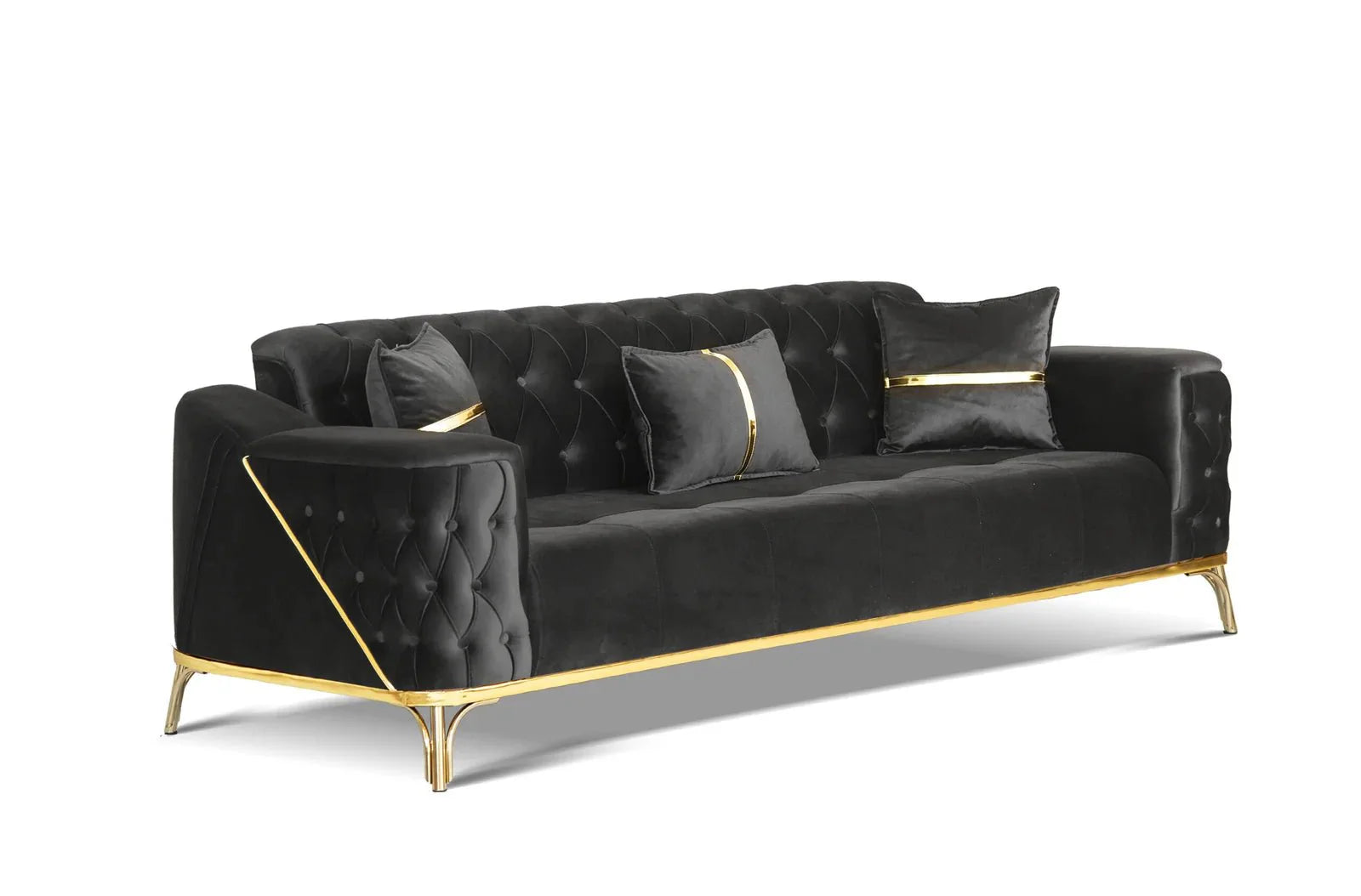 JASMINE SOFA BED VELVET - Style HeavenJASMINE SOFA BED VELVETsofa BedsStyle HeavenStyle HeavenJAS - 3+2+1 - BL50610283235073+2+1 Seater