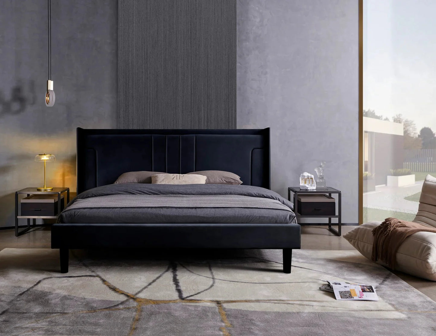 Lara Velvet Double/King Bed - Style HeavenLara Velvet Double/King BedBedsStyle HeavenStyle HeavenLARA - BL - D5061028324894Double