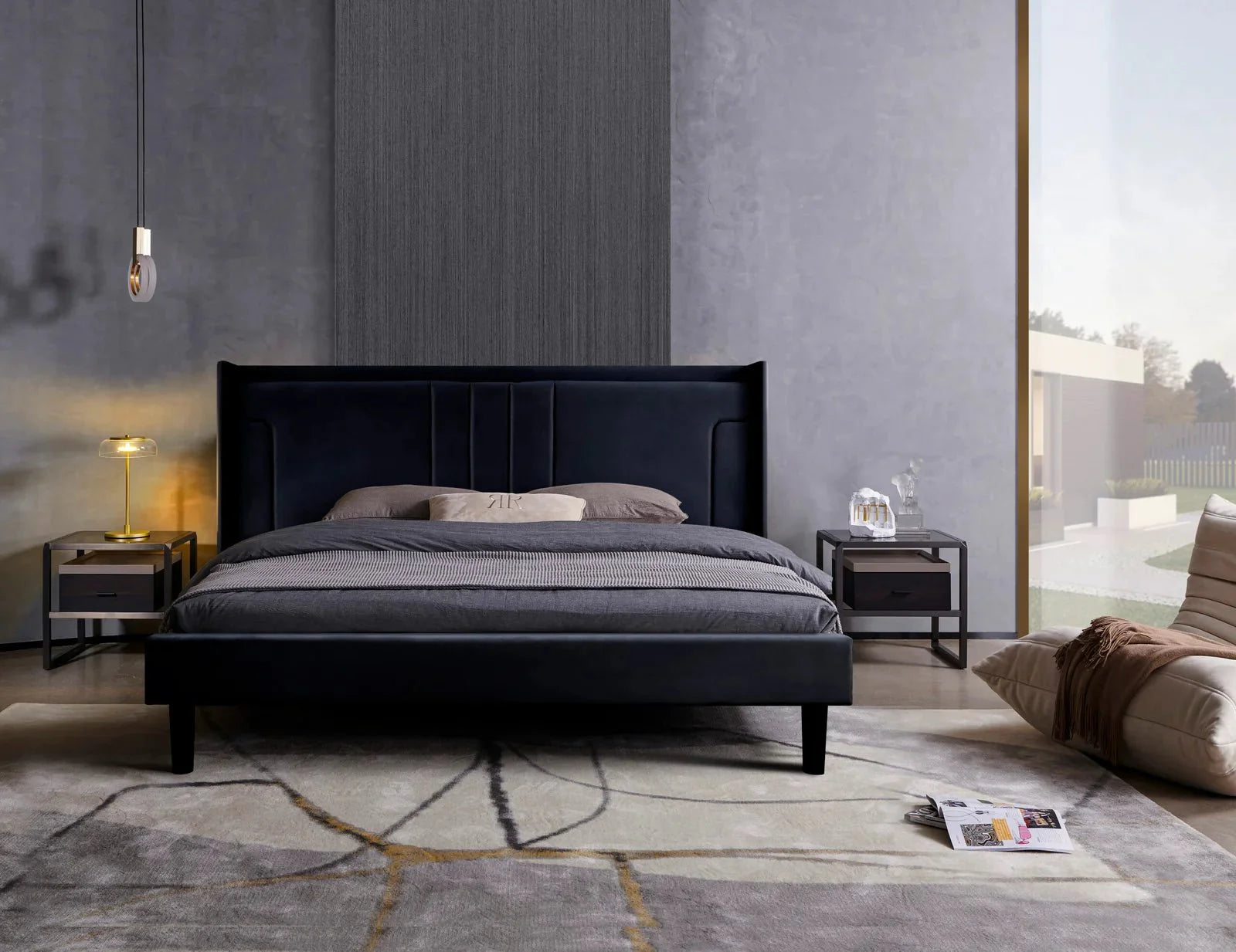 Lara Velvet Double/King Bed - Style HeavenLara Velvet Double/King BedBedsStyle HeavenStyle HeavenLARA - BL - D5061028324894Double