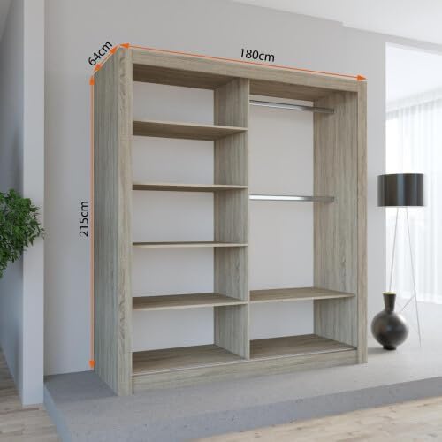 Lexiss Sliding Door Wardrobe Without Mirror Available in 4 Colours and 5 sizes - Style HeavenLexiss Sliding Door Wardrobe Without Mirror Available in 4 Colours and 5 sizesWARDROBESStyle HeavenStyle Heaven100cm