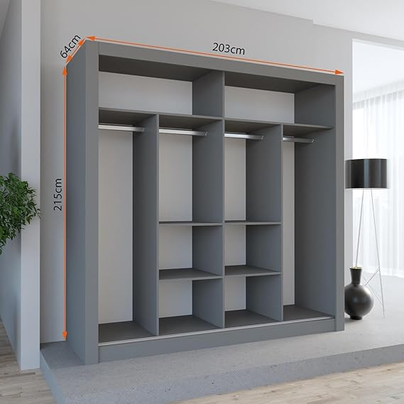 Lexiss Sliding Door Wardrobe Without Mirror Available in 4 Colours and 5 sizes - Style HeavenLexiss Sliding Door Wardrobe Without Mirror Available in 4 Colours and 5 sizesWARDROBESStyle HeavenStyle Heaven100cm