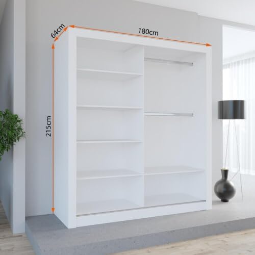 Lexiss Sliding Door Wardrobe Without Mirror Available in 4 Colours and 5 sizes - Style HeavenLexiss Sliding Door Wardrobe Without Mirror Available in 4 Colours and 5 sizesWARDROBESStyle HeavenStyle Heaven100cm
