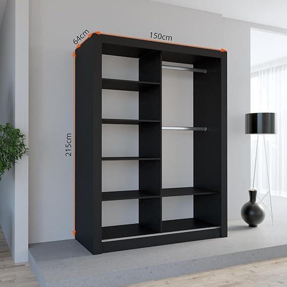 Lexiss Sliding Door Wardrobe Without Mirror Available in 4 Colours and 5 sizes - Style HeavenLexiss Sliding Door Wardrobe Without Mirror Available in 4 Colours and 5 sizesWARDROBESStyle HeavenStyle Heaven100cm
