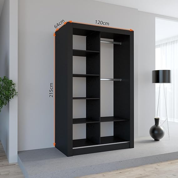 Lexiss Sliding Door Wardrobe Without Mirror Available in 4 Colours and 5 sizes - Style HeavenLexiss Sliding Door Wardrobe Without Mirror Available in 4 Colours and 5 sizesWARDROBESStyle HeavenStyle Heaven100cm