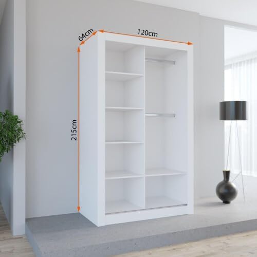 Lexiss Sliding Door Wardrobe Without Mirror Available in 4 Colours and 5 sizes - Style HeavenLexiss Sliding Door Wardrobe Without Mirror Available in 4 Colours and 5 sizesWARDROBESStyle HeavenStyle Heaven100cm