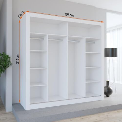 Lexiss Sliding Door Wardrobe Without Mirror Available in 4 Colours and 5 sizes - Style HeavenLexiss Sliding Door Wardrobe Without Mirror Available in 4 Colours and 5 sizesWARDROBESStyle HeavenStyle Heaven100cm