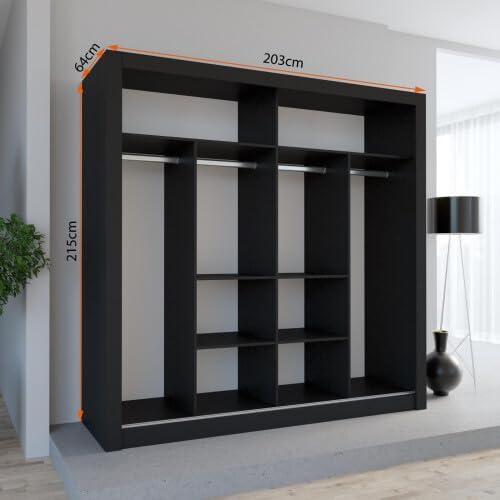 Lexiss Sliding Door Wardrobe Without Mirror Available in 4 Colours and 5 sizes - Style HeavenLexiss Sliding Door Wardrobe Without Mirror Available in 4 Colours and 5 sizesWARDROBESStyle HeavenStyle Heaven100cm