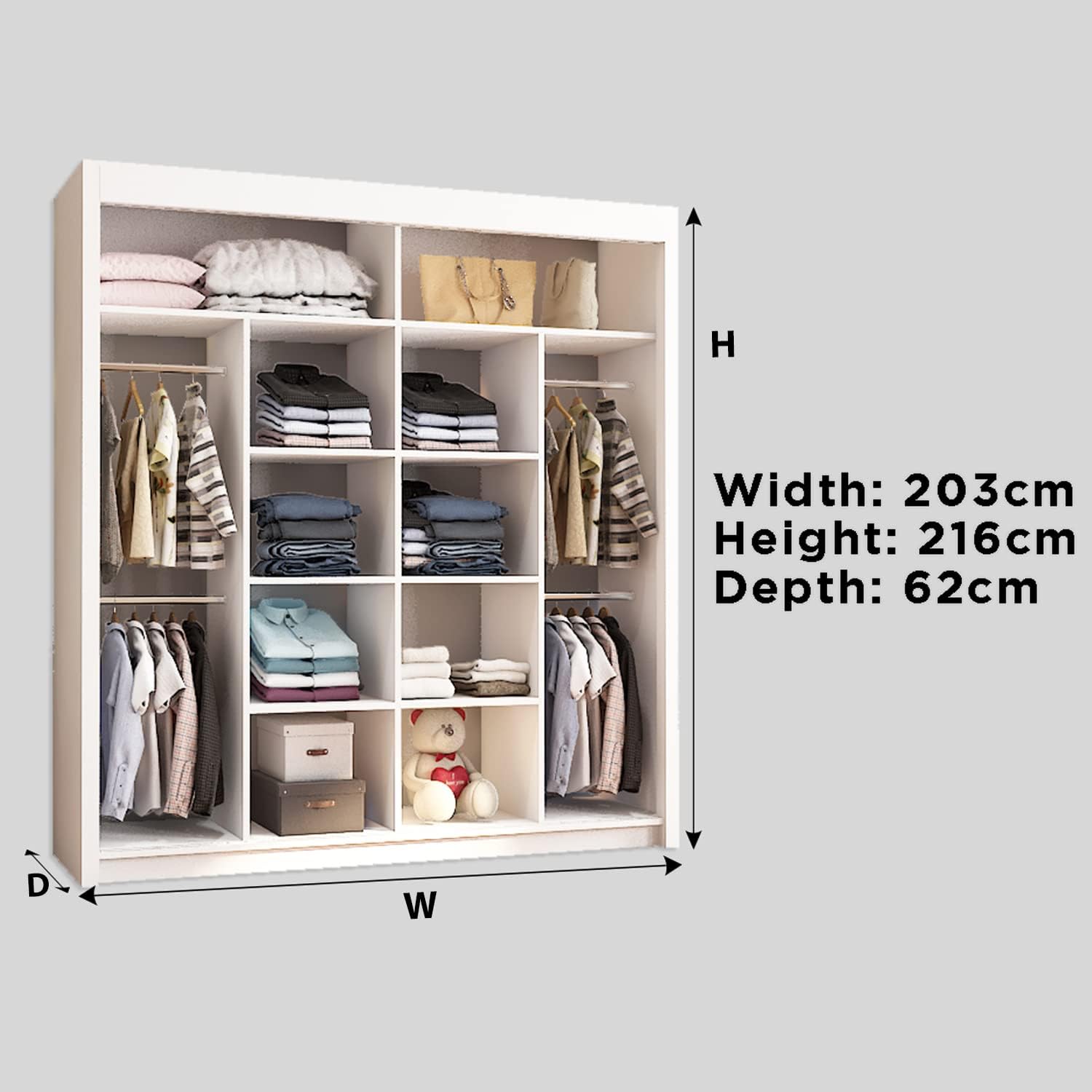 LISBON 2&3 Sliding Doors WARDROBE in Matt Finish 5 Sizes & 3 Colours - Style HeavenLISBON 2&3 Sliding Doors WARDROBE in Matt Finish 5 Sizes & 3 ColoursWARDROBESStyle HeavenStyle HeavenLISSKU120W5061028321657120cm