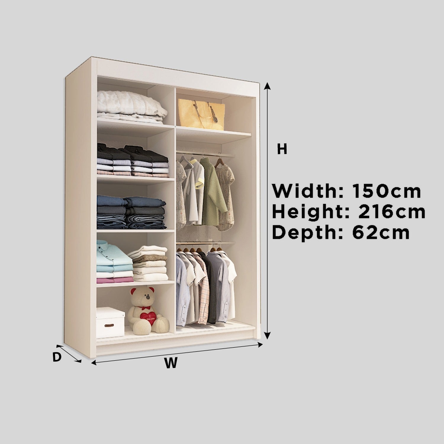 MARIKA Sliding Doors WARDROBE in Matt Finish 4 Sizes & 4 Colours - Style HeavenMARIKA Sliding Doors WARDROBE in Matt Finish 4 Sizes & 4 ColoursWARDROBESStyle HeavenStyle HeavenMARIKA120B5061028322456Black