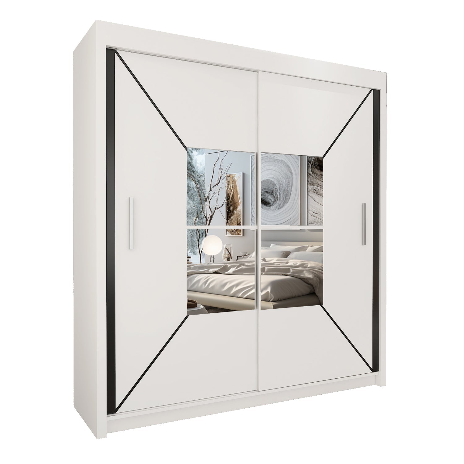 NICOLE Sliding Doors WARDROBE in Matt Finish 4 Sizes & 3 Colours - Style HeavenNICOLE Sliding Doors WARDROBE in Matt Finish 4 Sizes & 3 ColoursWARDROBESStyle HeavenStyle HeavenNIC120W5061028322074120cm