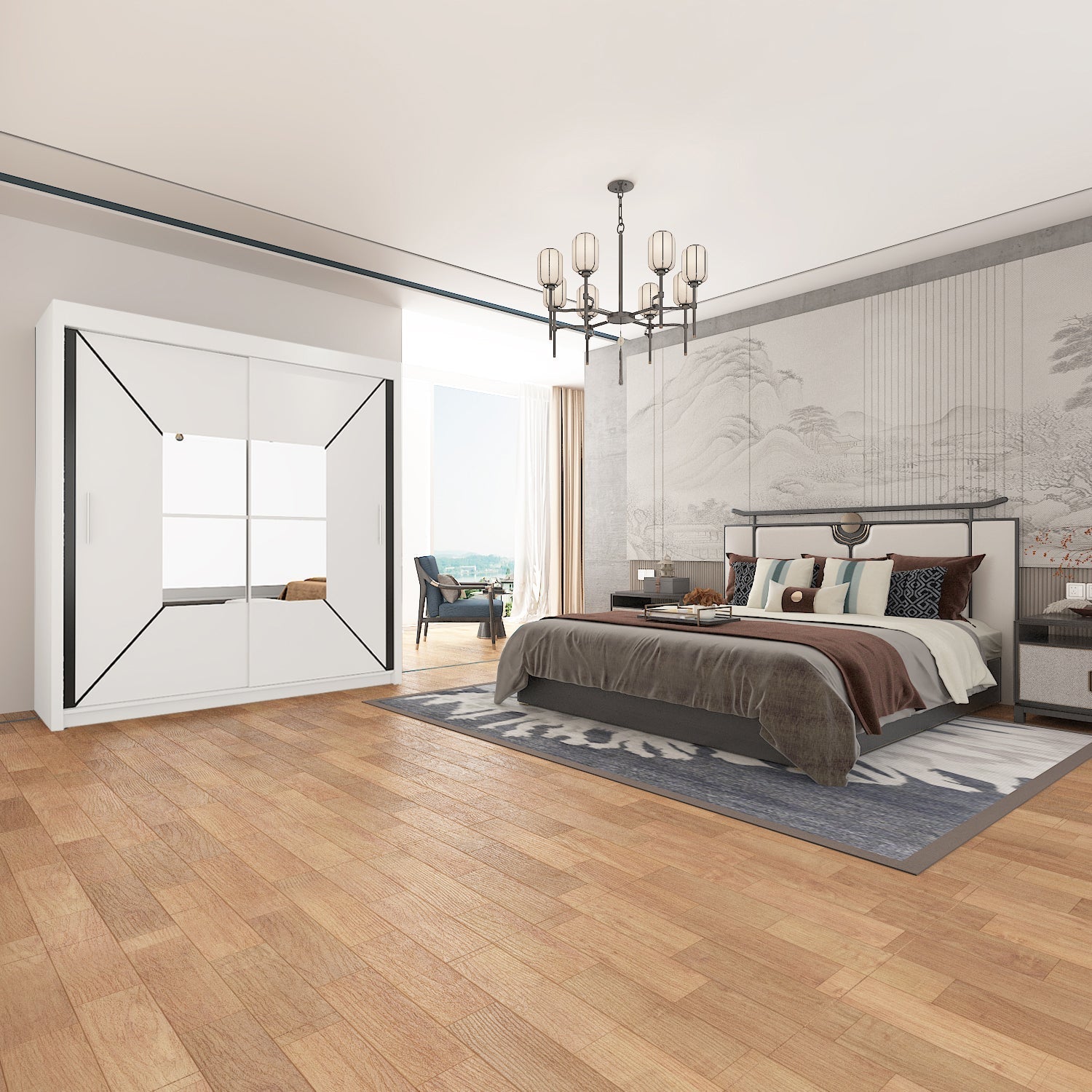 NICOLE Sliding Doors WARDROBE in Matt Finish 4 Sizes & 3 Colours - Style HeavenNICOLE Sliding Doors WARDROBE in Matt Finish 4 Sizes & 3 ColoursWARDROBESStyle HeavenStyle HeavenNIC120W5061028322074120cm