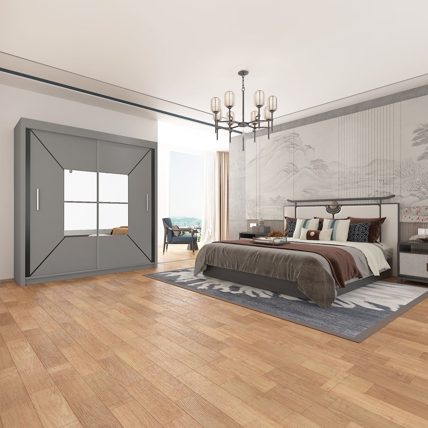 NICOLE Sliding Doors WARDROBE in Matt Finish 4 Sizes & 3 Colours - Style HeavenNICOLE Sliding Doors WARDROBE in Matt Finish 4 Sizes & 3 ColoursWARDROBESStyle HeavenStyle HeavenNIC120G5061028322159120cm
