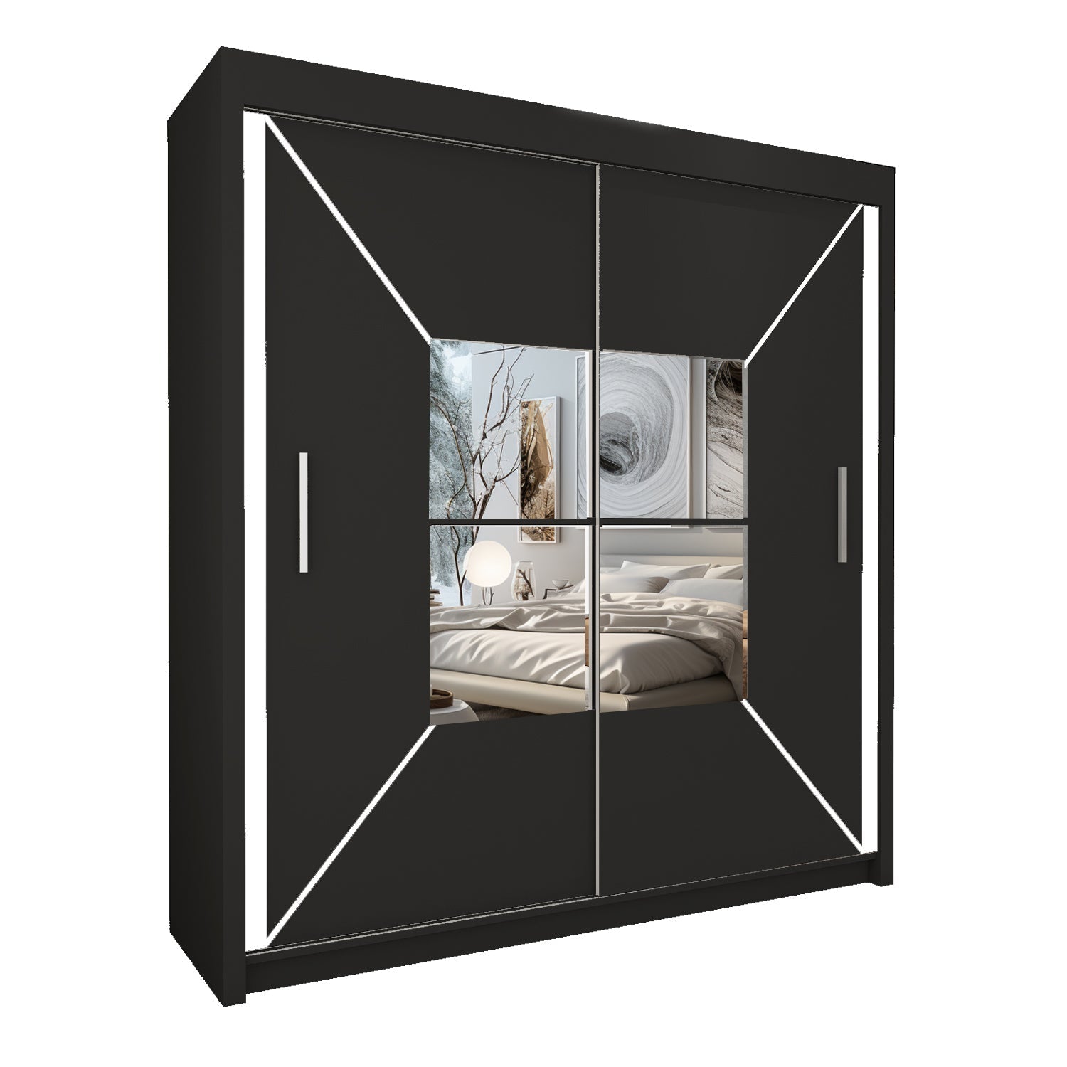 NICOLE Sliding Doors WARDROBE in Matt Finish 4 Sizes & 3 Colours - Style HeavenNICOLE Sliding Doors WARDROBE in Matt Finish 4 Sizes & 3 ColoursWARDROBESStyle HeavenStyle HeavenNIC120B5061028322111120cm