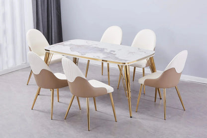Nova Table and Vista Chair Set - Style HeavenNova Table and Vista Chair SetfurnitureStyle HeavenStyle HeavenNOVA - GO - TABLE+6CHAIRS5061028325266Gold