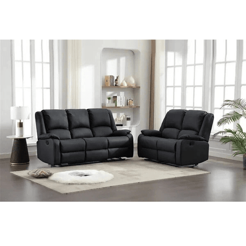 PU Leather Sofa 3+2 Seater Manual - Style HeavenPU Leather Sofa 3+2 Seater ManualStyle HeavenStyle HeavenPULEATHERMANUAL - BLACK5061028323293black