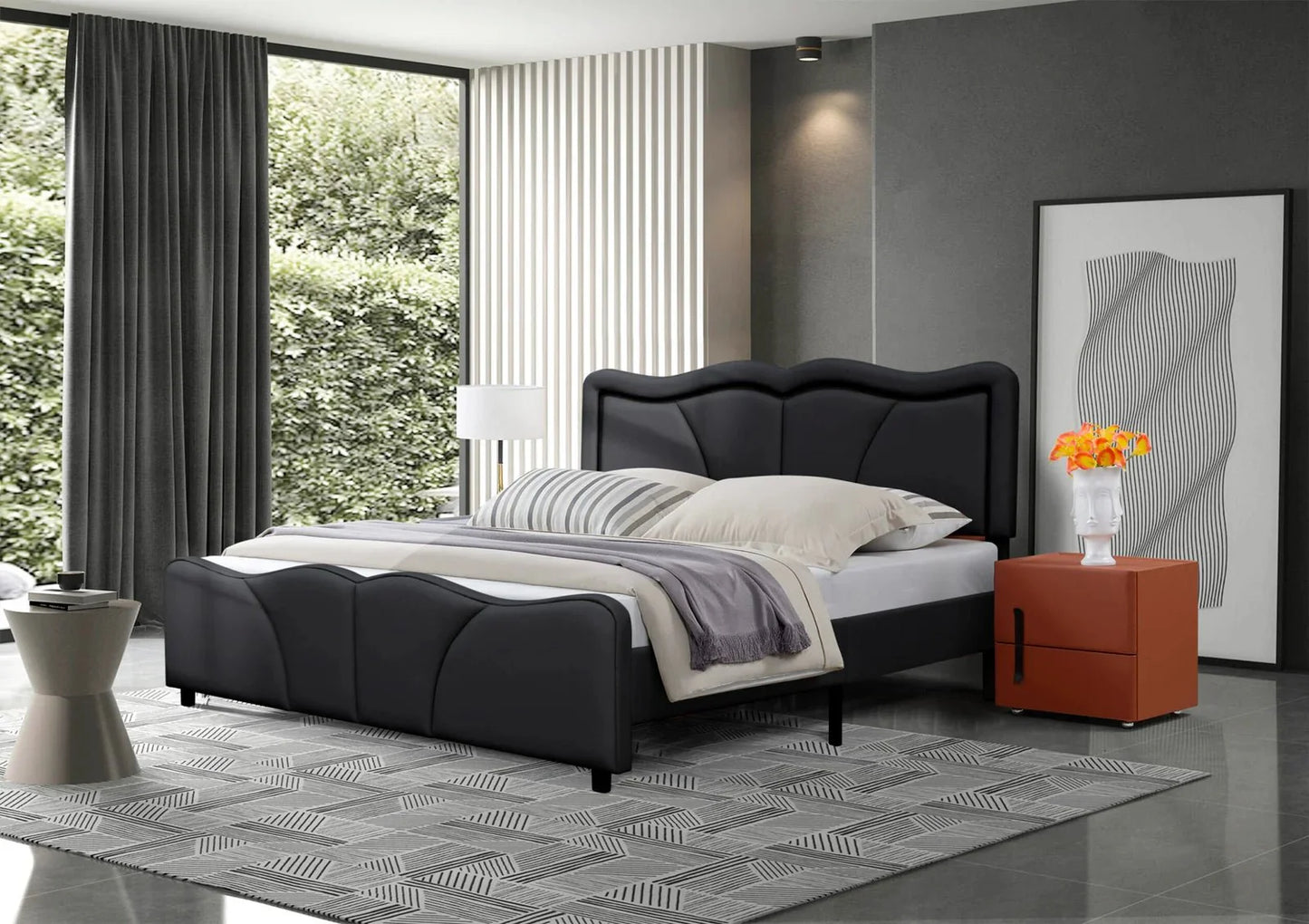 Serene Leather PU Double/King Bed - Style HeavenSerene Leather PU Double/King BedBedsStyle HeavenStyle HeavenSERE - BL - D5061028324993Double