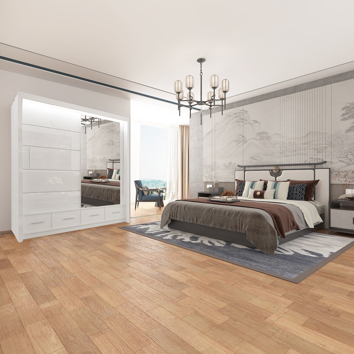SYCILIA 2&3 High Gloss Sliding Doors WARDROBE 3 Sizes & 3 Colours - Style HeavenSYCILIA 2&3 High Gloss Sliding Doors WARDROBE 3 Sizes & 3 ColoursWARDROBESStyle HeavenStyle HeavenSYCILIA150W5061028322609150cm