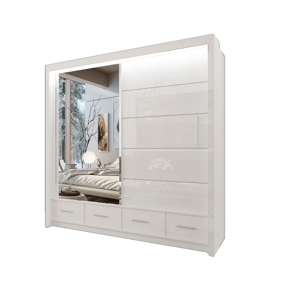 SYCILIA 2&3 High Gloss Sliding Doors WARDROBE 3 Sizes & 3 Colours - Style HeavenSYCILIA 2&3 High Gloss Sliding Doors WARDROBE 3 Sizes & 3 ColoursWARDROBESStyle HeavenStyle HeavenSYCILIA150W5061028322609150cm