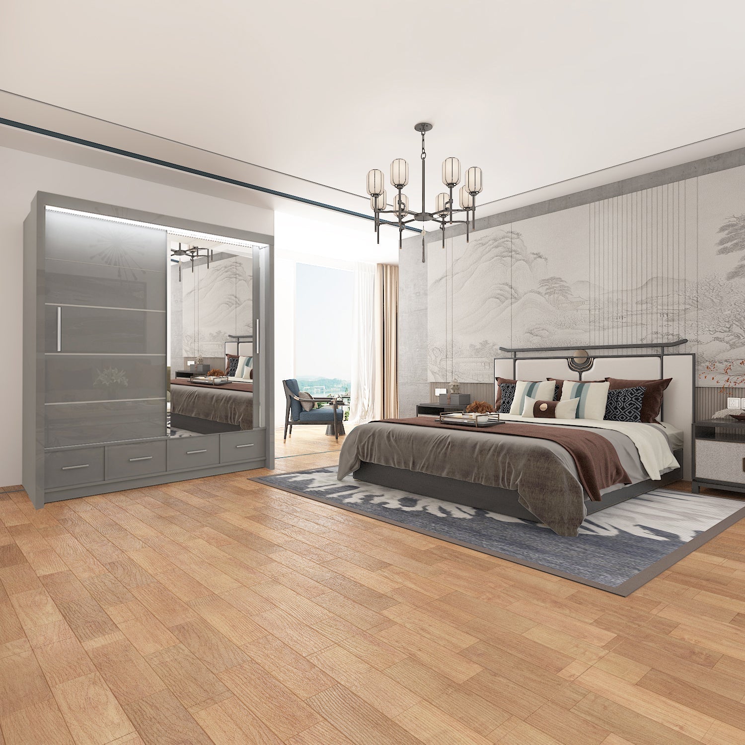 SYCILIA 2&3 High Gloss Sliding Doors WARDROBE 3 Sizes & 3 Colours - Style HeavenSYCILIA 2&3 High Gloss Sliding Doors WARDROBE 3 Sizes & 3 ColoursWARDROBESStyle HeavenStyle HeavenSYCILIA150G5061028322623150cm
