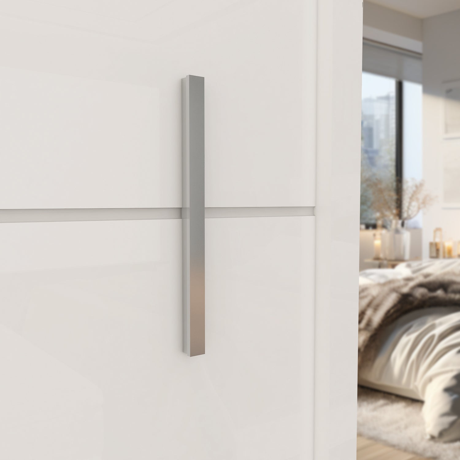 VISION 2&3 Sliding Doors WARDROBE in Matt Finish 5 Sizes & 3 Colours - Style HeavenVISION 2&3 Sliding Doors WARDROBE in Matt Finish 5 Sizes & 3 ColoursWARDROBESStyle HeavenStyle HeavenVIS120W5061028321800120cm