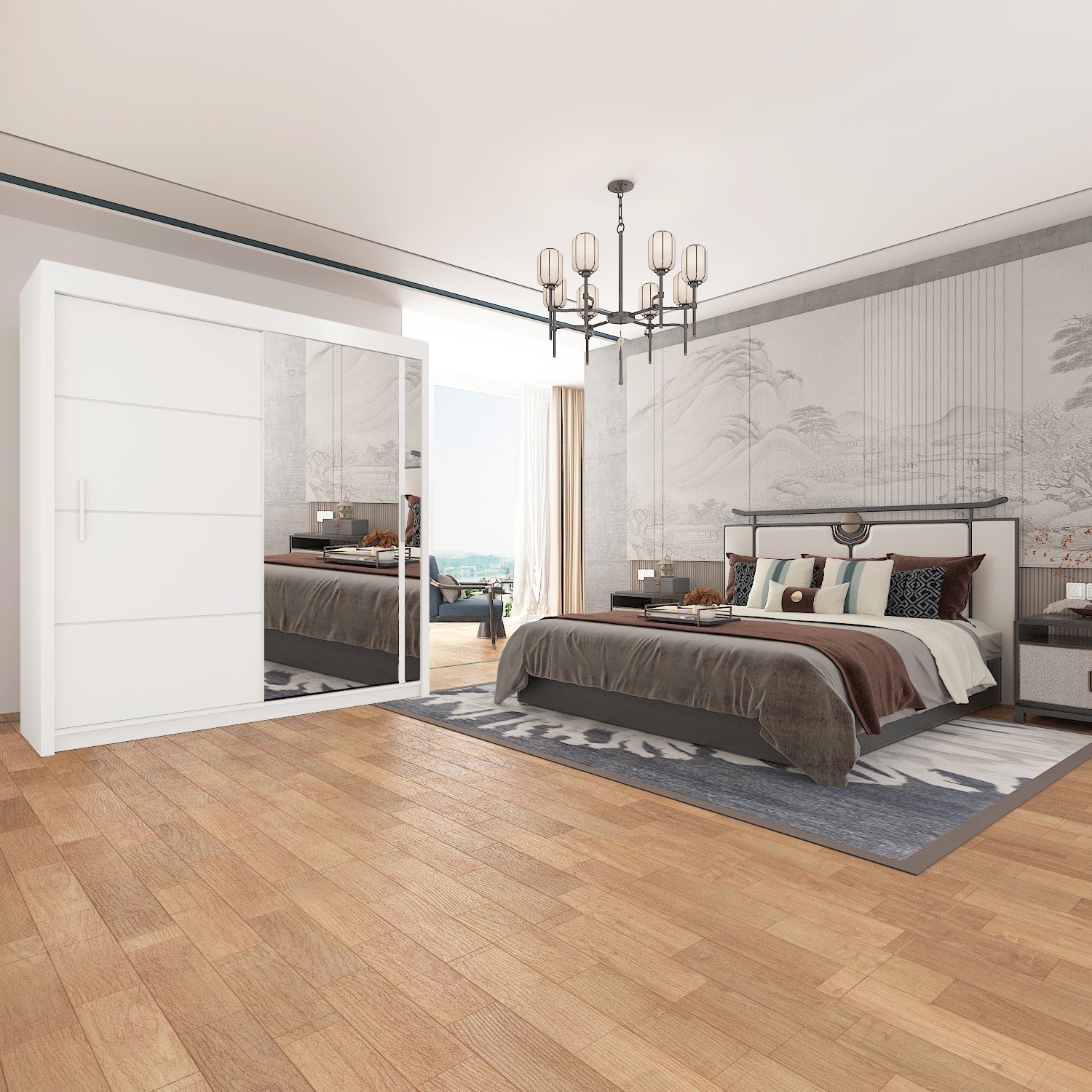 VISION 2&3 Sliding Doors WARDROBE in Matt Finish 5 Sizes & 3 Colours - Style HeavenVISION 2&3 Sliding Doors WARDROBE in Matt Finish 5 Sizes & 3 ColoursWARDROBESStyle HeavenStyle HeavenVIS120W5061028321800120cm
